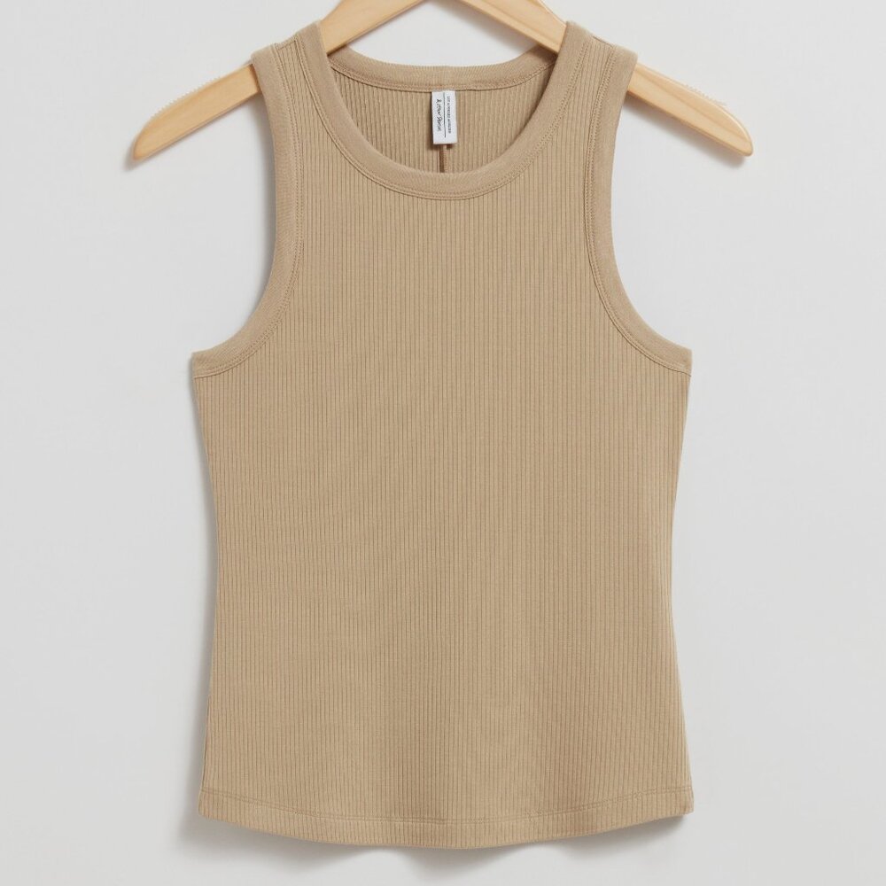 & Other Stories Fitted Tank Top - Beige - Medium